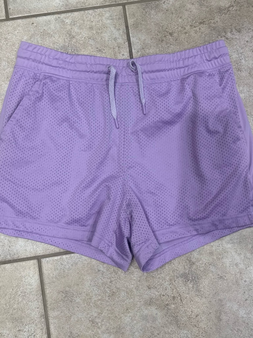 Athletic Works Lavender Perforated Women's Athletic Shorts
